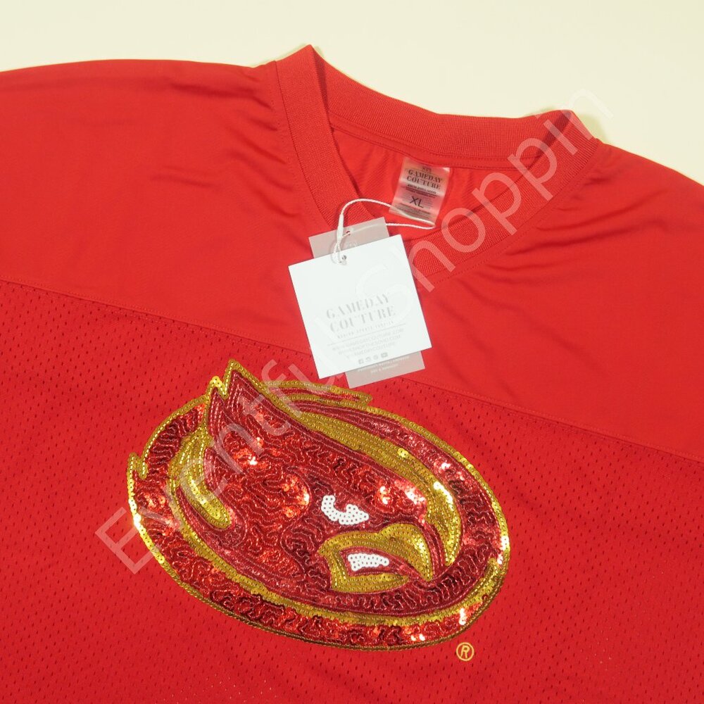 Gameday Couture Louisville Cardinals Sequin Jersey Womens XL Red New